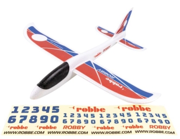 2696 Wurfgleiter ROBBY 485mm EPP weiß/rot/blau